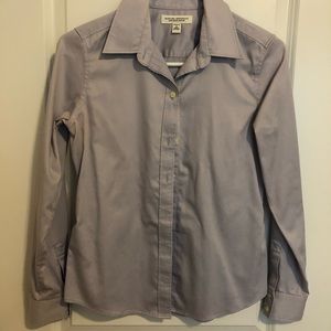 Lilac cotton long sleeve dress shirt